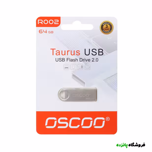 فلش 64 گیگ OSCOO برند ROO2 – نقره ای