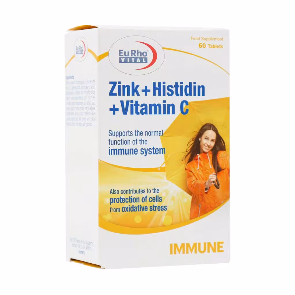 قرص زینک هیستیدین و ویتامین سی یوروویتال 60 عدد | Eurhovital Zinc Histidin And Vitamin C