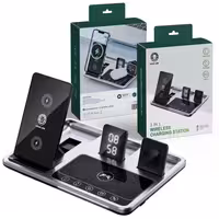 استند شارژ وایرلس Green lion 4in1 wireless charging station 15w