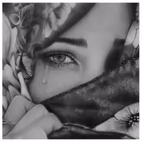 طراحی چهره(سیاه قلم)