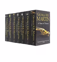 George R. R. Martin’s A Game of Thrones 5-Book Boxed Set (Song of Ice and Fire Series): A Game of Thrones, A Clash of Kings, A Storm of Swords, A Feast for Crows, and A Dance with Dragons (مجموعه گیم آف ترونز) متن کامل بدون حذفیات