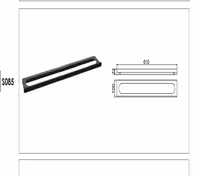 هولدر حوله آویز 61 سانتیمتر پیچی رنگ مشکی مات سری I فانتونی کد S085