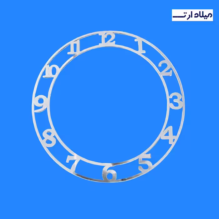 رینگ ساعت انگلیسی نقره ای 25 سانت