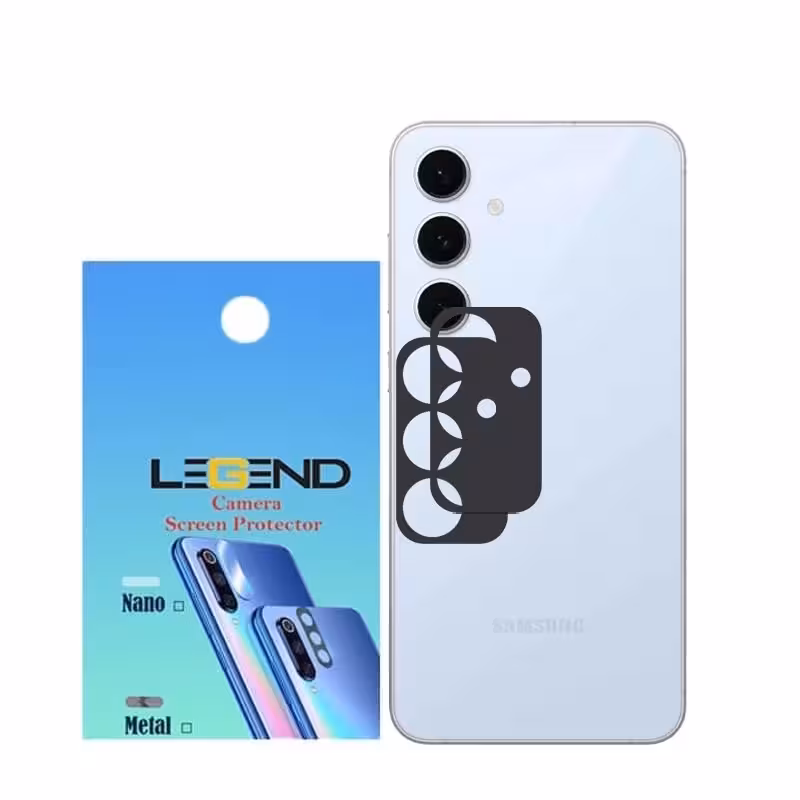 محافظ لنز دوربین لجند مدل قابدار مناسب برای موبایل سامسونگ Galaxy S24 FE بسته 2 عددی