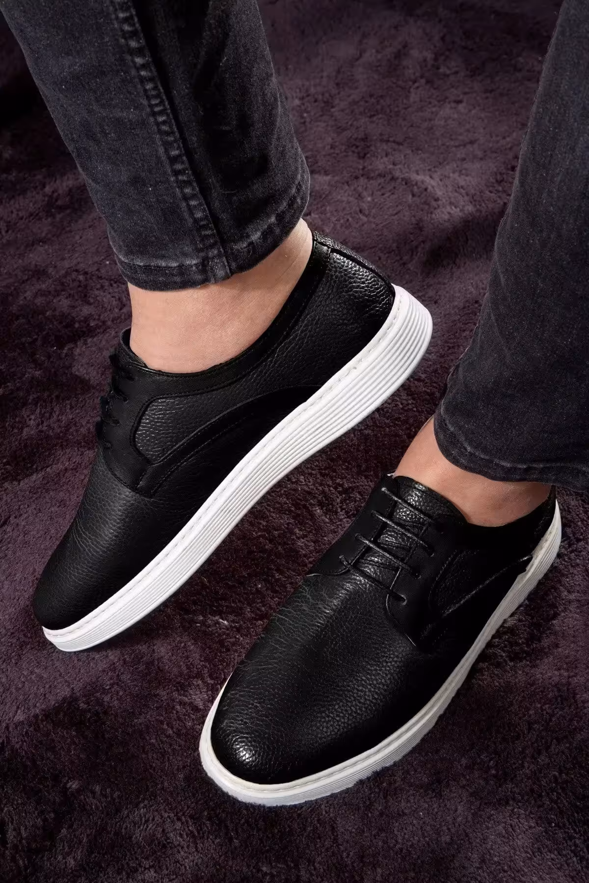 کار کفش راحتی مردانه چرم اصل، کفش بند دار، کفش تابستانی، کفش سبک – 707