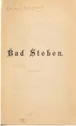 خرید و دانلود نسخه کامل کتاب Bad Steben für Kurgäste und Ärzte