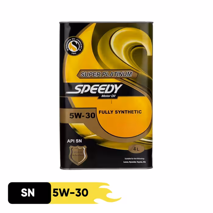 روغن موتور اسپیدی مدل سوپر پلاتینیوم 5W-30 SN حجم 4 لیتر | کالا مکس