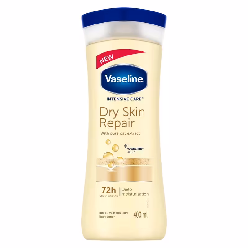 لوسیون بدن وازلین Vaseline مدل Dry Skin Repair مناسب پوست خیلی خشک حجم 400 میلی