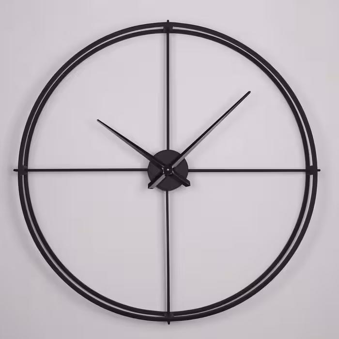 ساعت دیواری فلزی مدل روبی — طراحی شیک   قابل سفارش رنگ و سایز   موتور تایوانی/گیربکسی