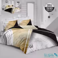 روتختی طرح مشکی طلایی دو نفره برند Turkaz کد 2153