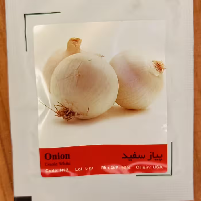بذر پیاز سفید پاکت کوچک خانگی