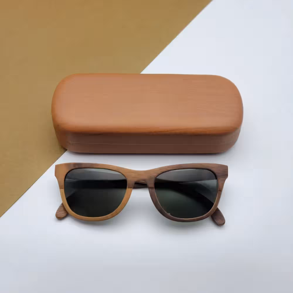 عینک چوبی دست‌ساز میدو مدل O012