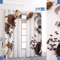 پرده تصویری طرح قهوه برند پرنا