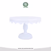 استند فلزی لبه گیپور سفید کیک 25 سانت