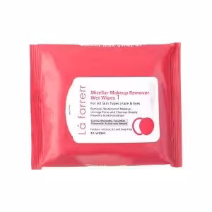 دستمال مرطوب پاک کننده آرایش لافارر کد 1 بسته 20 عددی