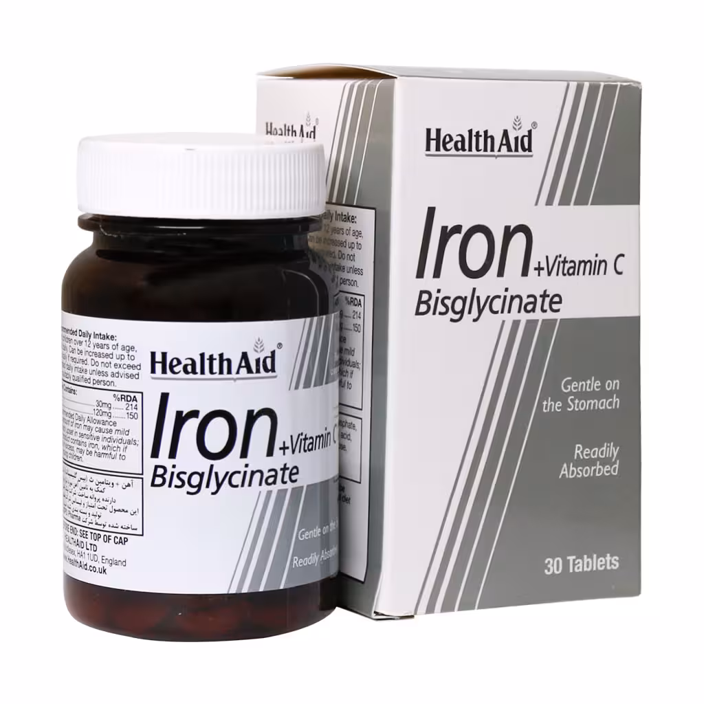 قرص آیرون بیس گلیسینات هلث اید 30 عدد