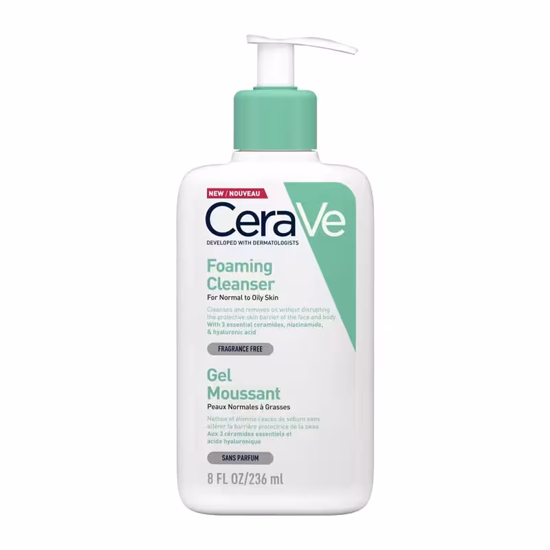 ژل فوم شوینده صورت سراوی مخصوص پوست های نرمال تا چرب Cerave حجم 236ml
