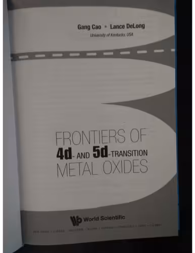 خرید و دانلود نسخه کامل کتاب Frontiers of 4d- and 5d-Transition Metal Oxides