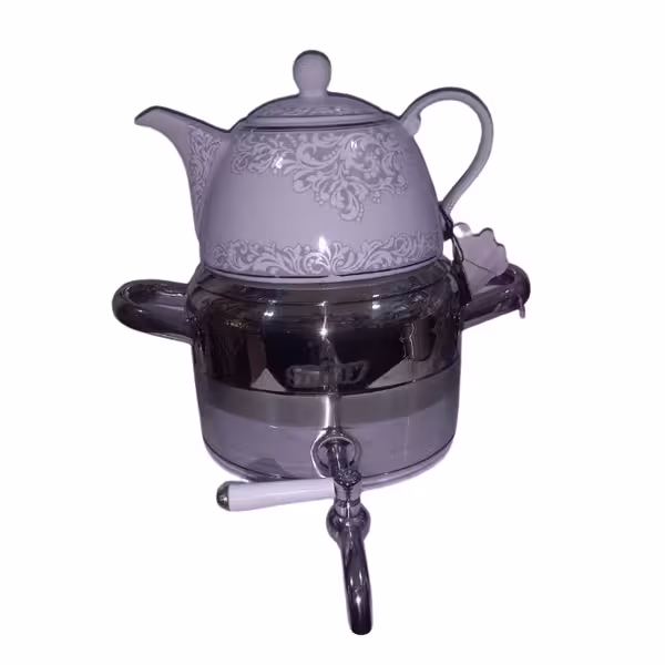 کتری قوری شیردار استیل کف چدن مدل 3 لیتری