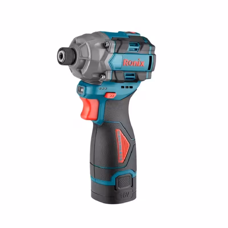 پیچ گوشتی شارژی براش لس 16ولت-150نیوتن متر رونیکس مدل 8668