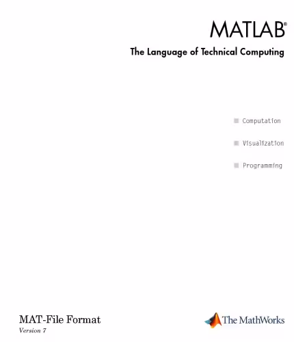 خرید و دانلود نسخه کامل کتاب MATLAB The Language of Technical Computing: MAT-File Format Version 7