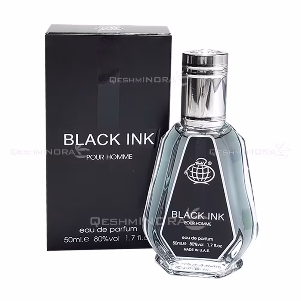 ادکلن 50 میل بلک اینک فرگرانس ورد Black Ink Fragrance World (لالیک مشکی) - فروشگاه قشم اینورا