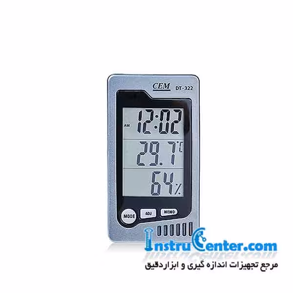 دماسنج و رطوبت سنج رومیزی مدل CEM ساخت DT-322