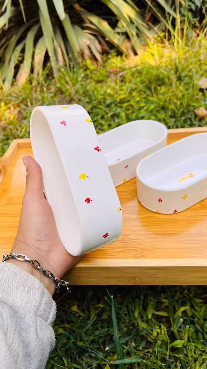 تابه بیضی گلدار RK (3 عددی)