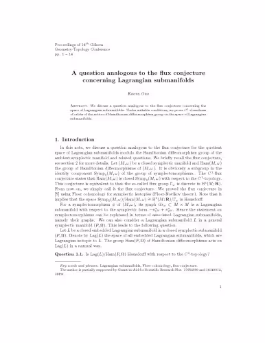 خرید و دانلود نسخه کامل کتاب Proceedings of the 14th Gokova Geometry-Topology Conference 2007