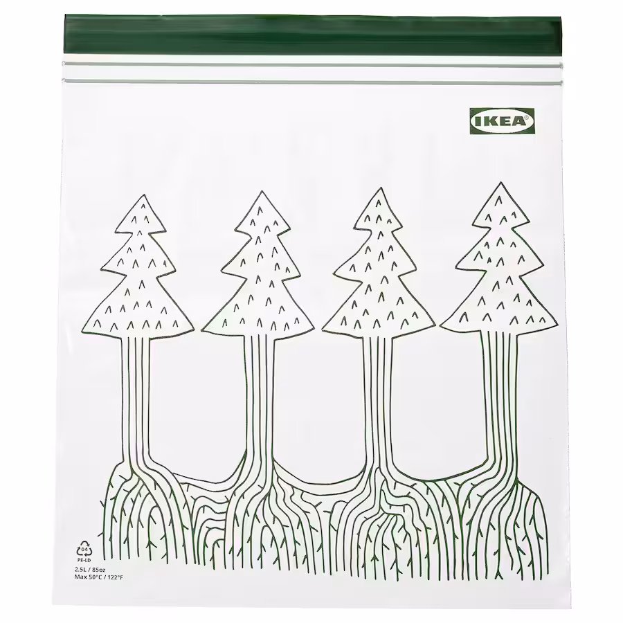 کیسه پلاستیک زیپ دار ایکیا مدل ISTAD کد 405.255.34 بسته 25 عددی