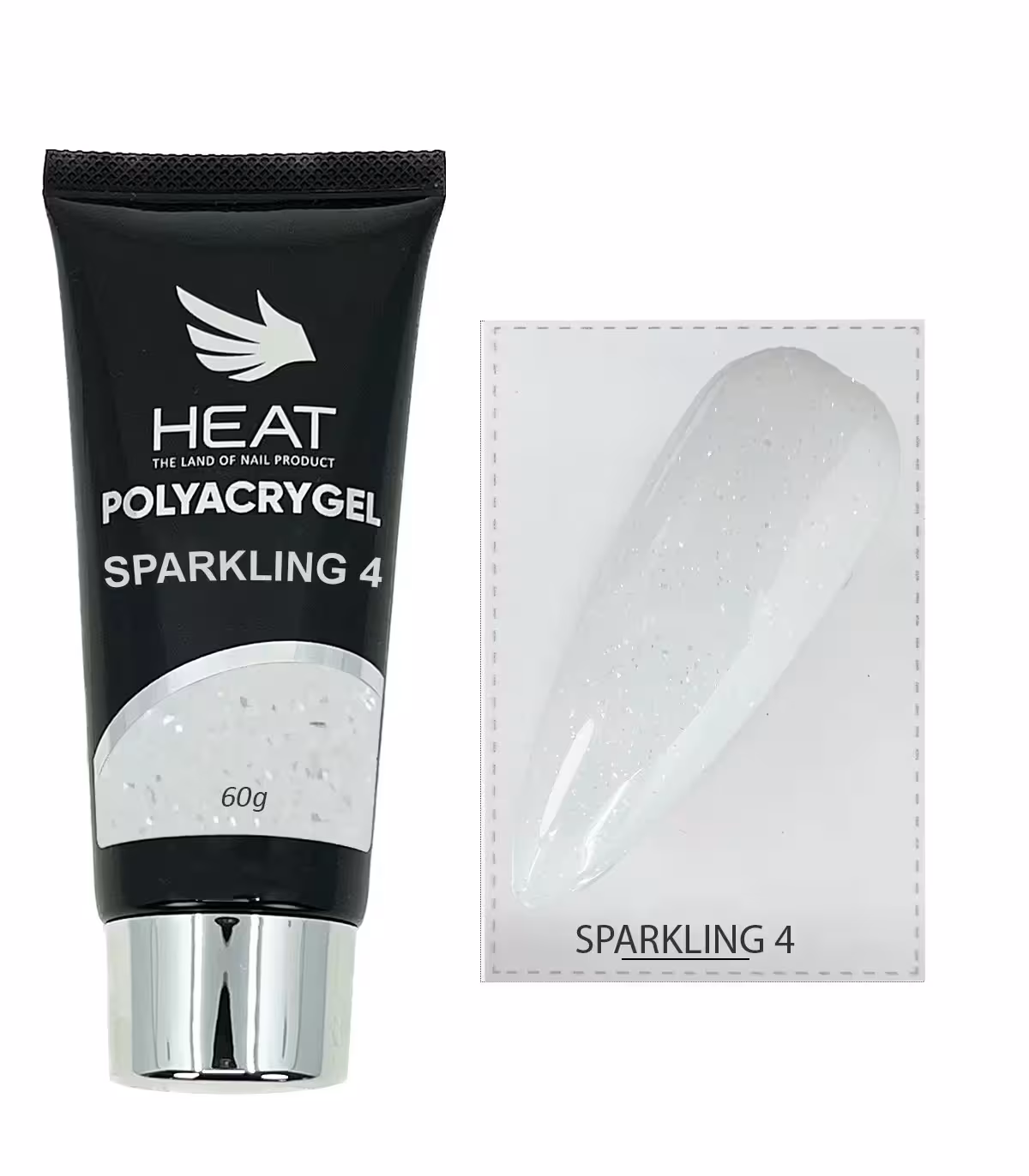 پلی ژل شیری شاین دار هیت HEAT SPARKLING4 60G