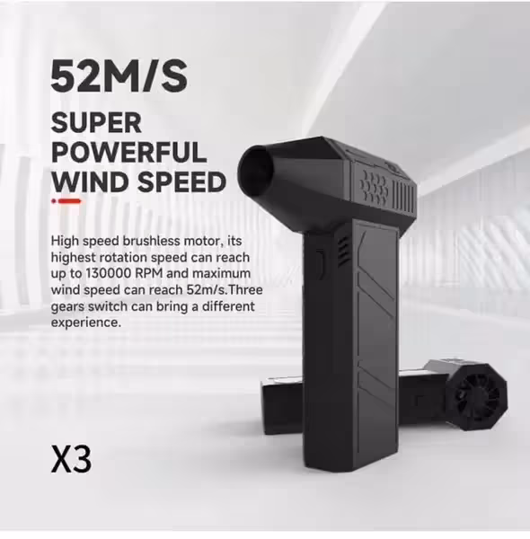 پمپ باد جت فن شارژی توربو 130000 دور در دقیقه مدل X3