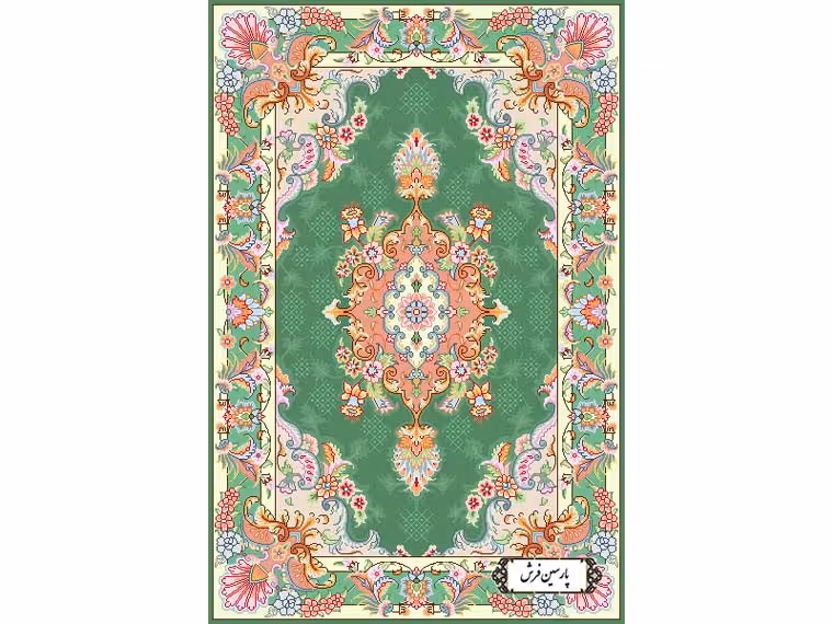 خرید آنلاین نخ و نقشه قالیچه دستباف با سایز کوچک - کد NZ2838