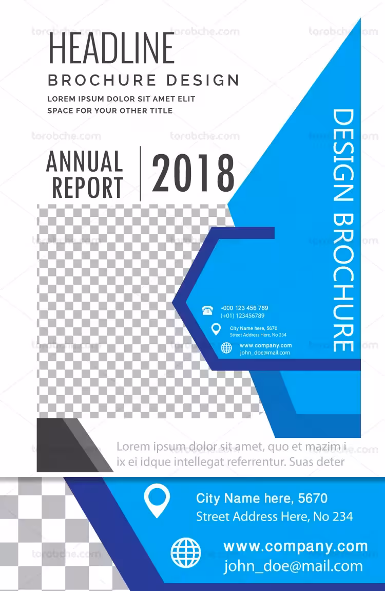 طرح لایه باز بروشور کسب و کار | گرافیک با طعم تربچه