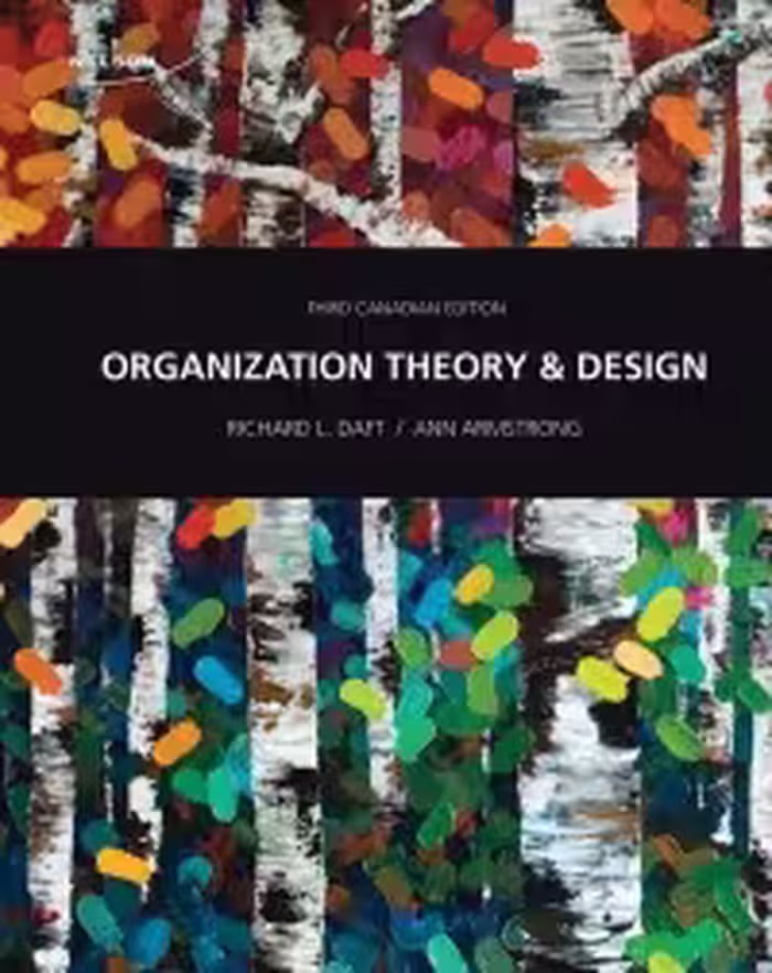 خرید و دانلود نسخه کامل کتاب Organization Theory and Design (3rd Canadian Edition) BY Daft - Image pdf with ocr