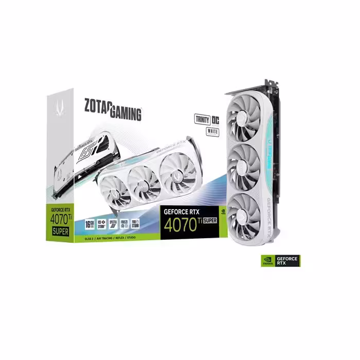 کارت گرافیک سفید زوتاک Zotac 4070 Ti SUPER Trinity OC