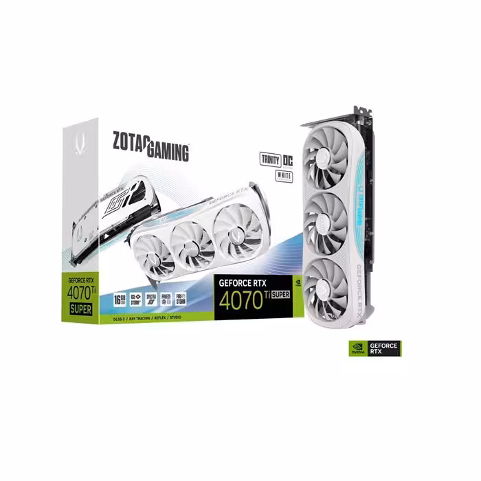 کارت گرافیک سفید زوتاک Zotac 4070 Ti SUPER Trinity OC