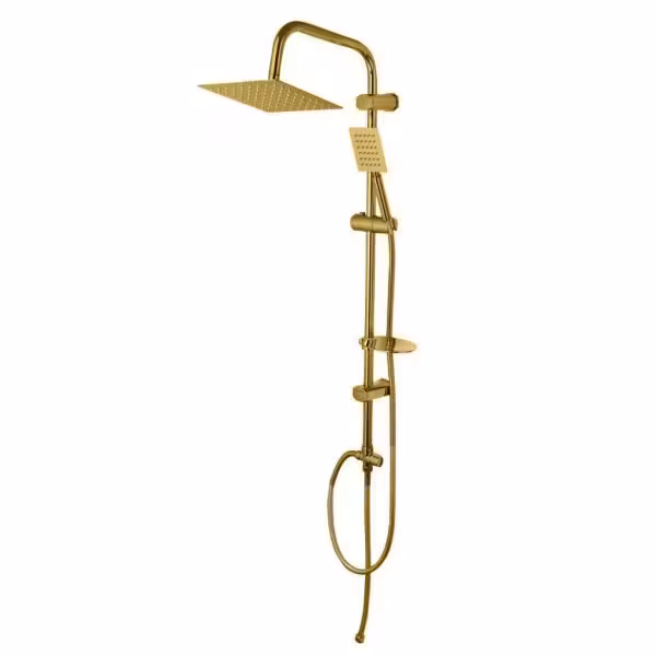 علم دوش حمام دوکاره طلایی مات