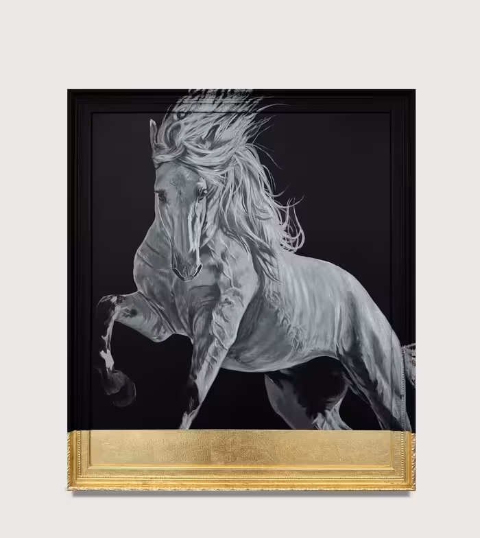 تابلو نقاشی اسب کار دست کدکالا 997