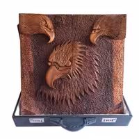 تخته نرد معرق منبت چوبی طرح عقاب کد 102248