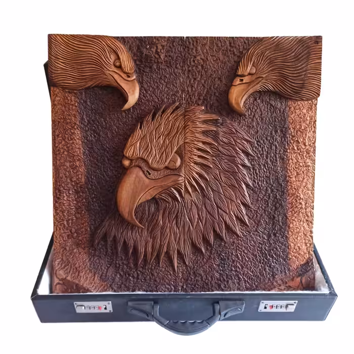 تخته نرد معرق منبت چوبی طرح عقاب کد 102248