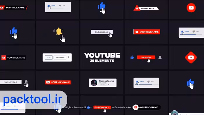 دانلود پروژه آماده افتر افکت پکیج شبکه اجتماعی گرافیکی Social Media Graphics Pack - پک تول