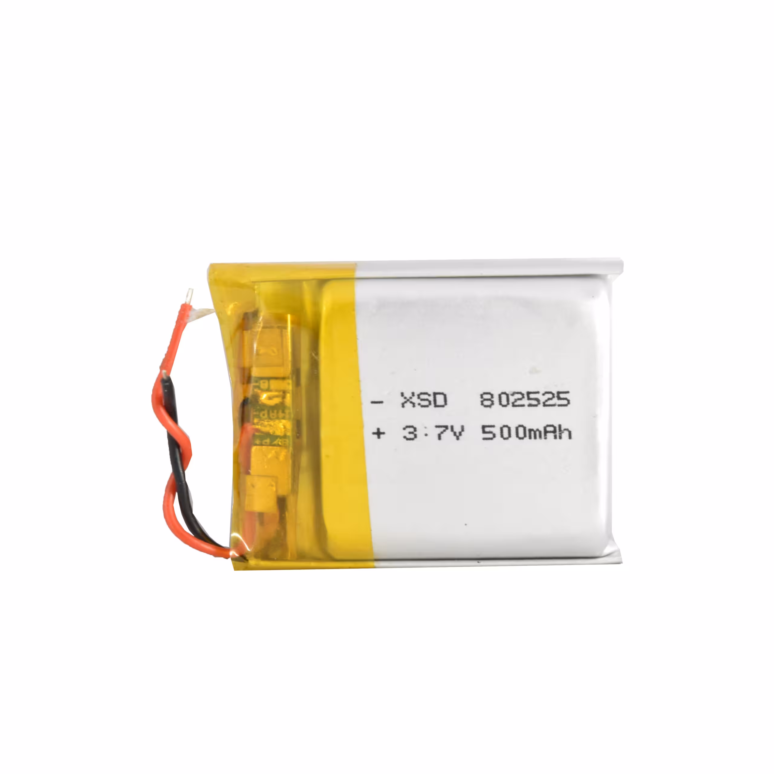 باتری لیتیوم پلیمر 37v ظرفیت 500mA ابعاد 802525