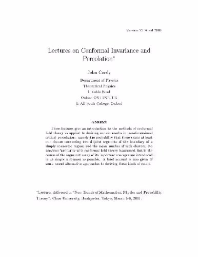 خرید و دانلود نسخه کامل کتاب Conformal invariance and percolation