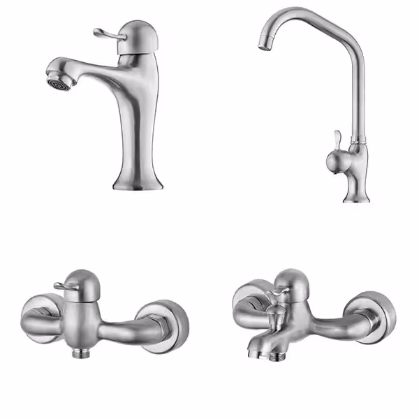 ست شیرآلات کاویان مدل تیدا استیل