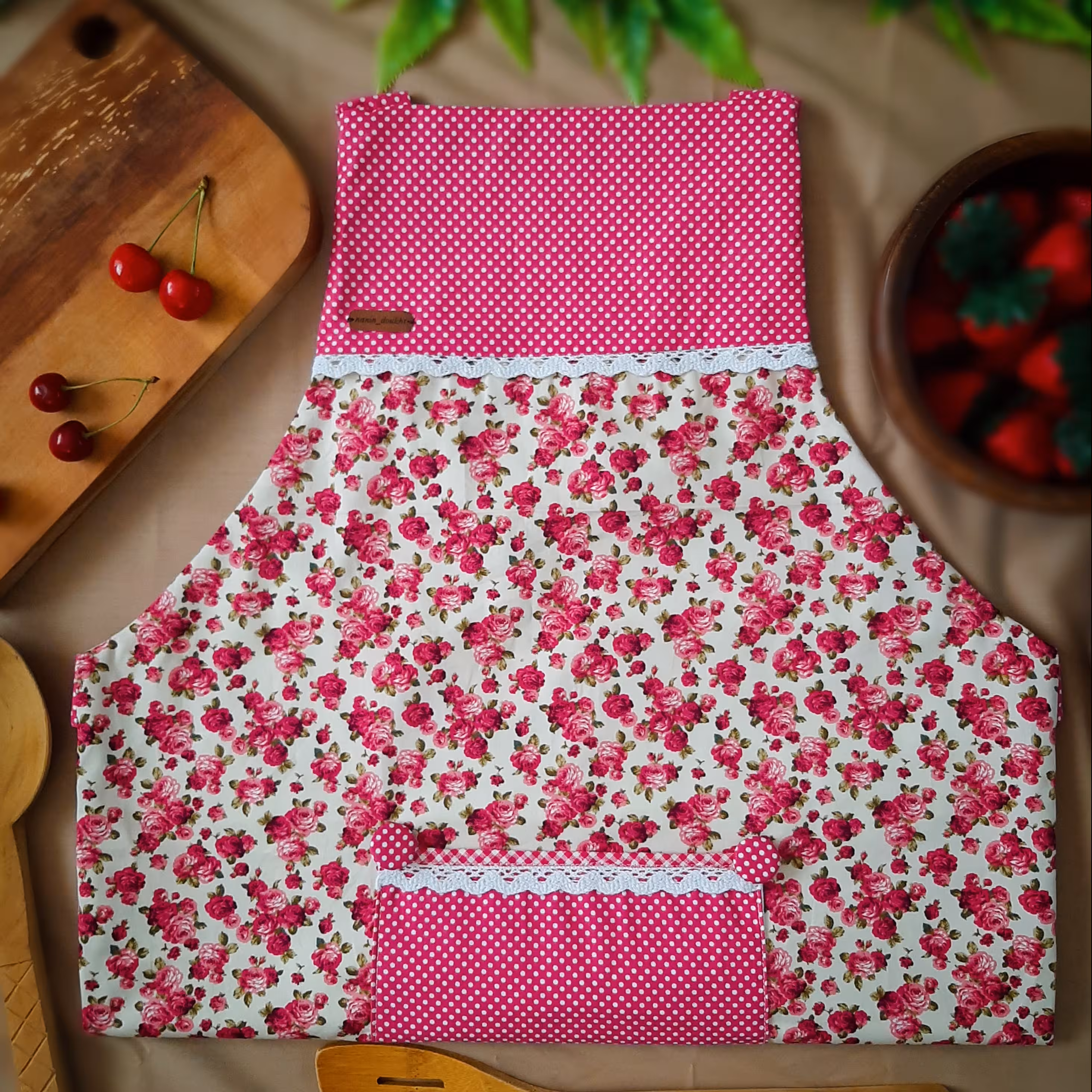 پیشبند مدل گارسونی سرخ آبی 