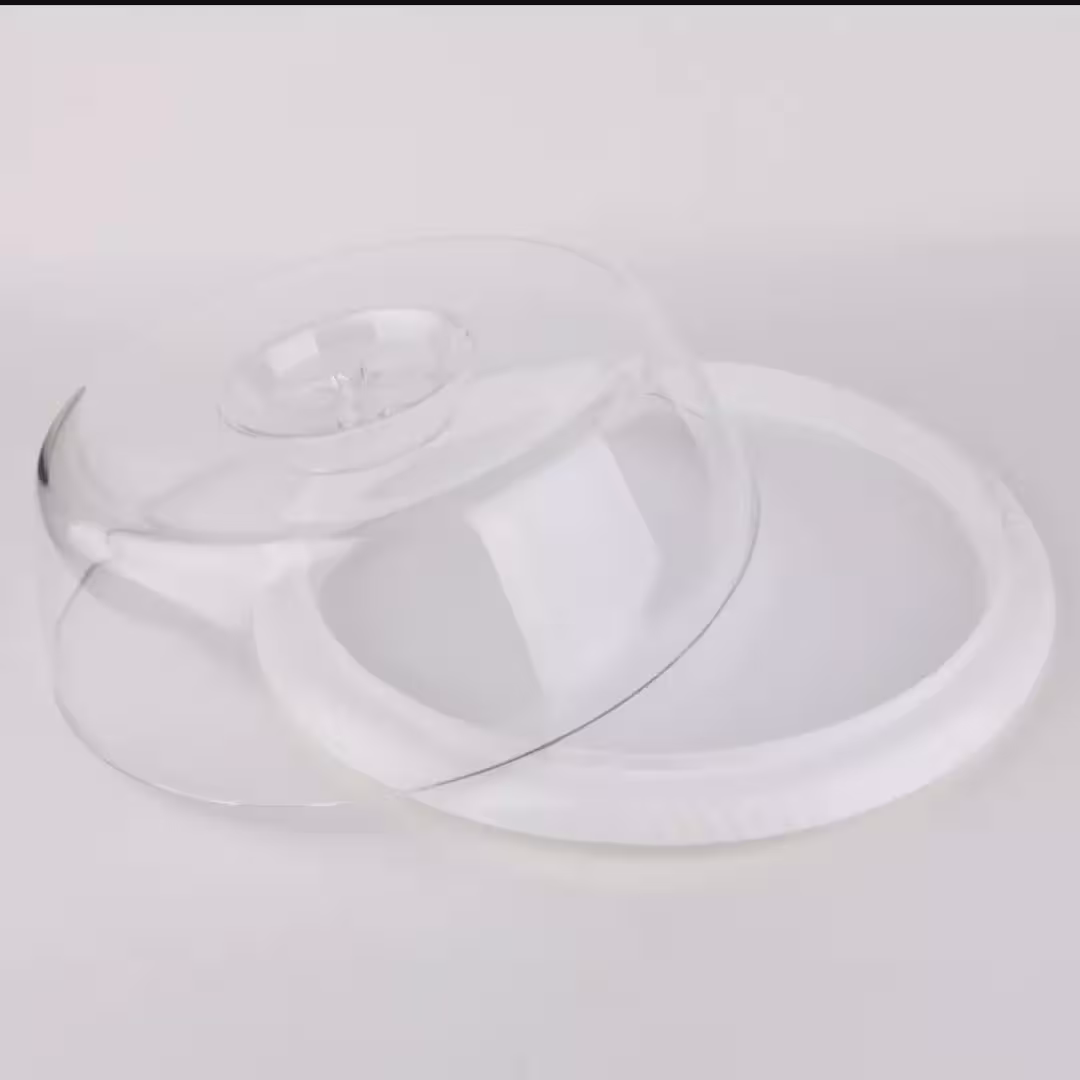 ظرف حمل کیک گرد پلاستیکی مقاوم قطر 24 سانت ارتفاع 9 سانت