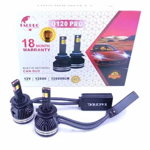 خرید لامپ هدلایت تک پرو q120 pro پایه h7 دو عددی | اتوموبی