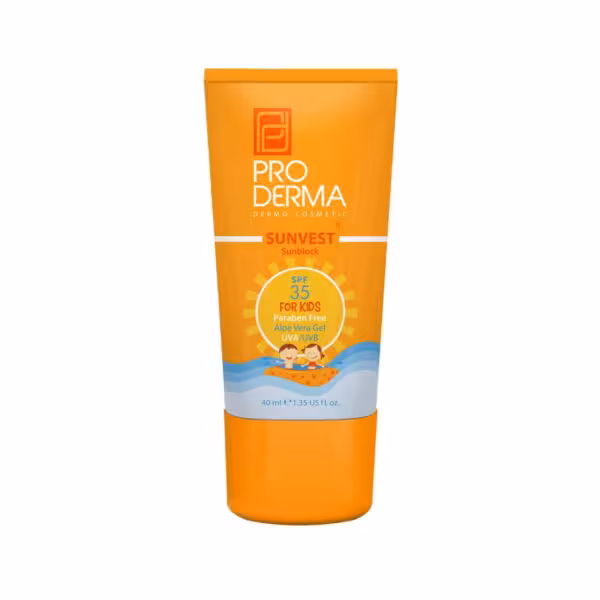 کرم ضد آفتاب کودکان SPF35 پرودرماProderma Sunvest Sunblock SPF35 for Kids