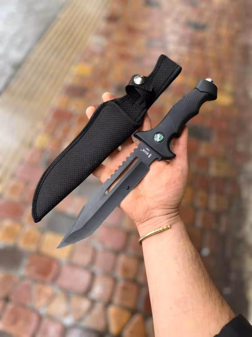 کارد شکاری کلمبیا قطب نمادار 708a طول کار 30 سانت دارای ضربه زن